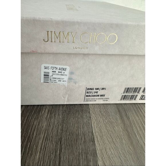 Jimmy Choo Bing 100MM Crystal-Embellished Mesh Mules EU39.5/US9.5 $1950 - Picture 12 of 12